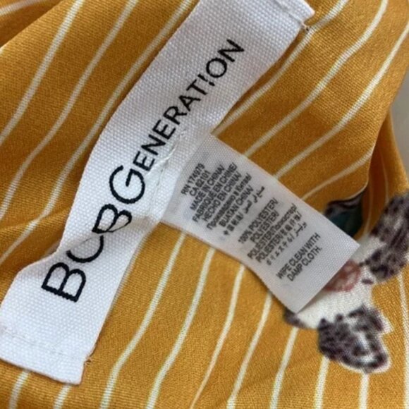 NWT BCBGeneration Floral Striped Yellow‎ Knot Front Boho Headband Scarf New Tags - Picture 11 of 11